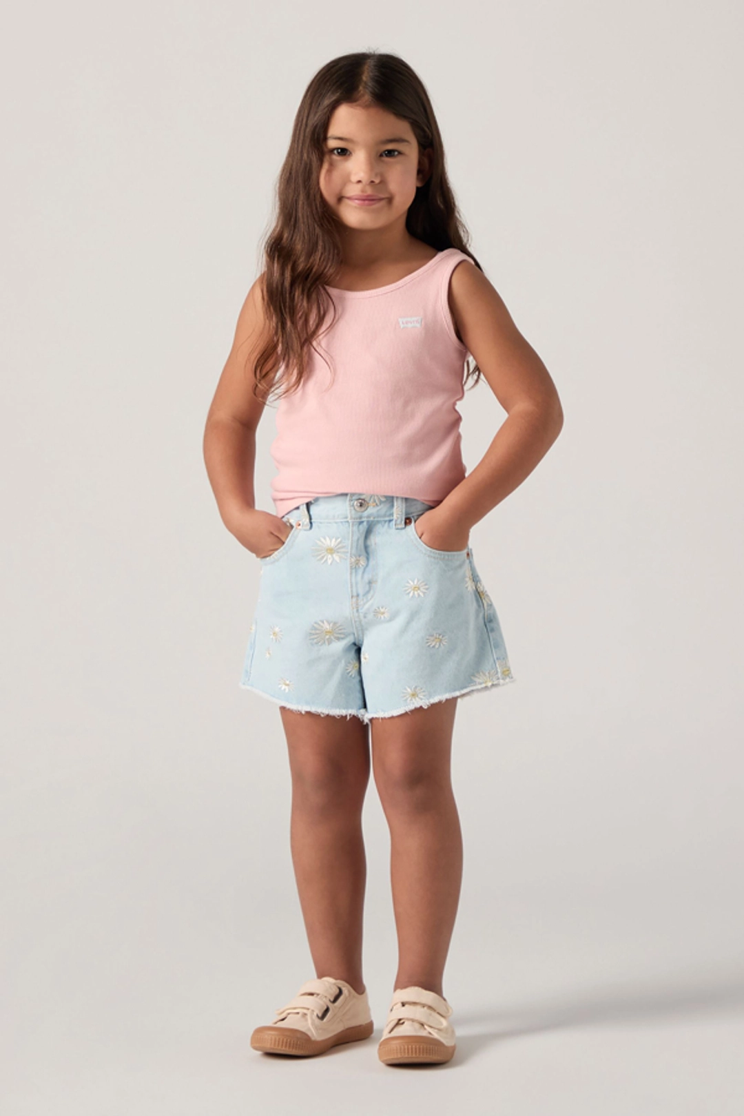 Levi's Teenager Daisy Denim A Line Shorts - Femme - Bleu / Light Sugar - 16A