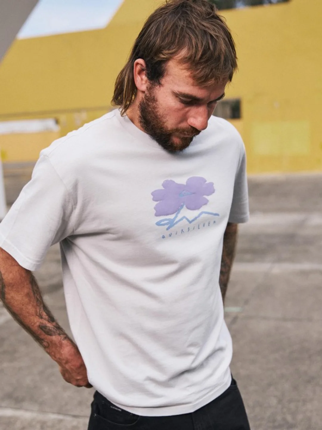 Structured Flower - T-Shirt à manches courtes pour Homme Gris