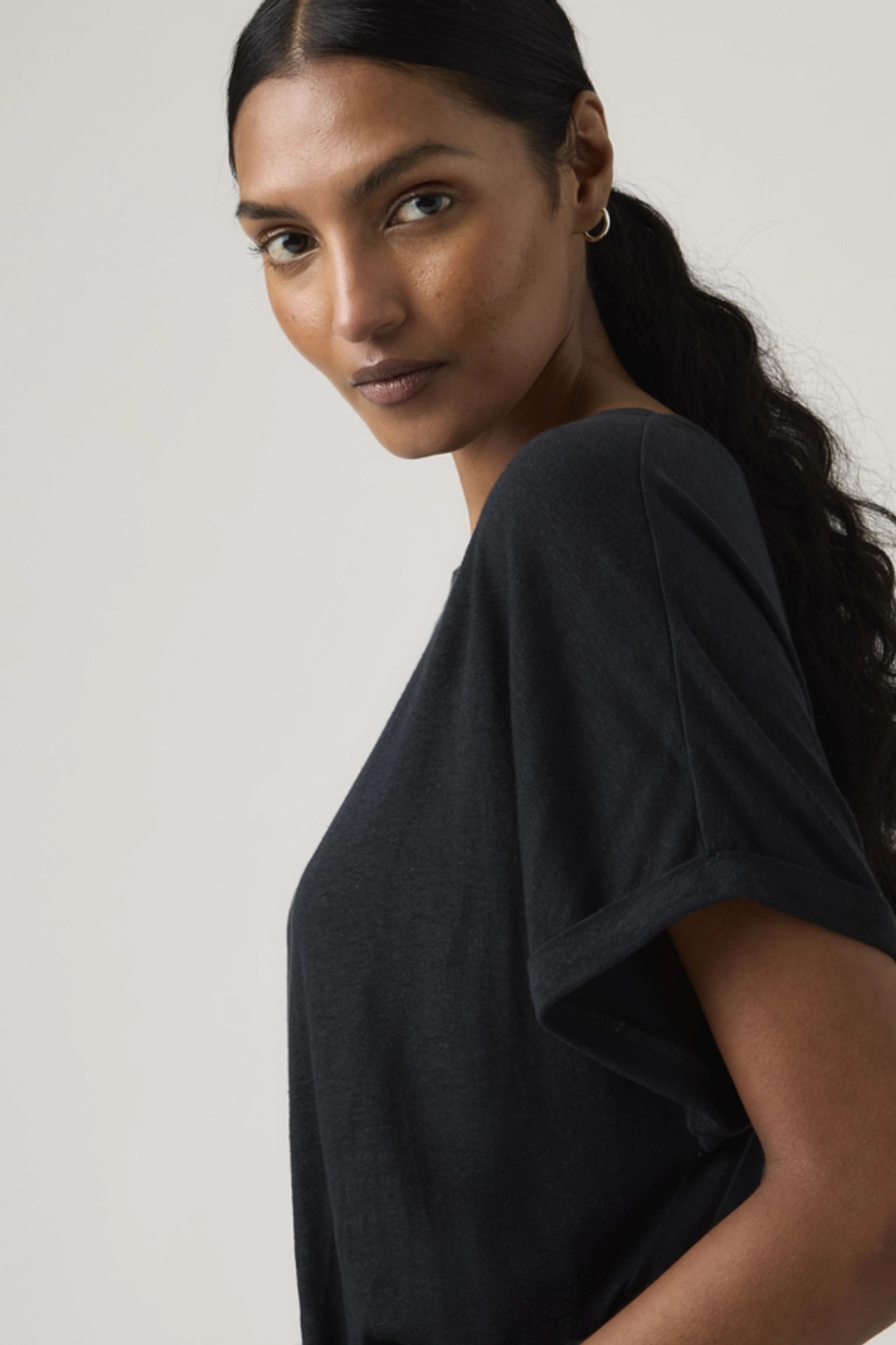 Levi's T Shirt En Lin Manche Dolman Lori - Femme - Noir / Anthracite Night Linen - XS - 2