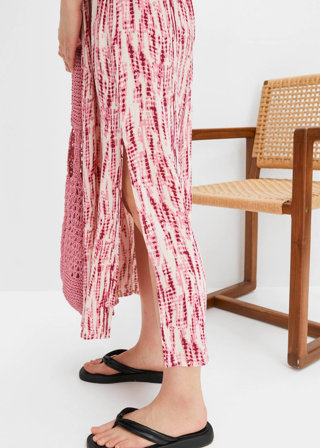 Robe longue à imprimé batik
