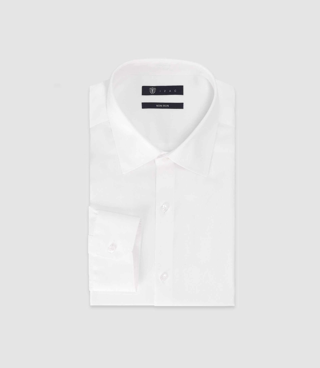 IZAC - Chemise infroissable avec broderie blanche