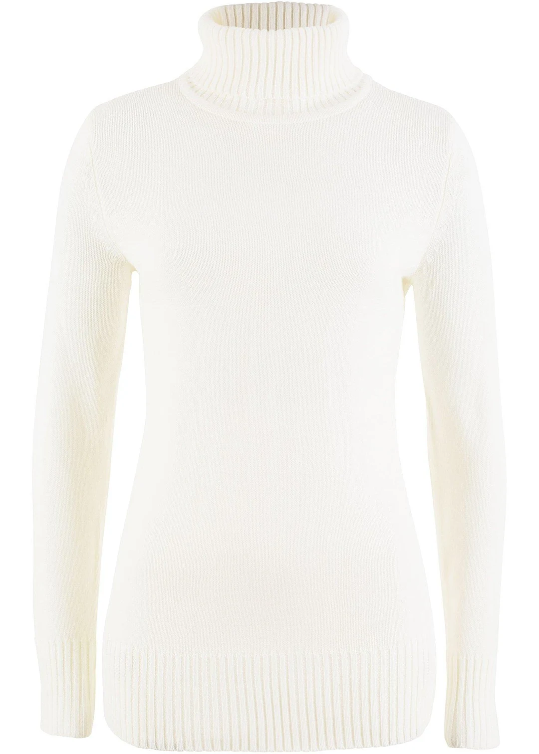 Pull col roulé basique en fine maille