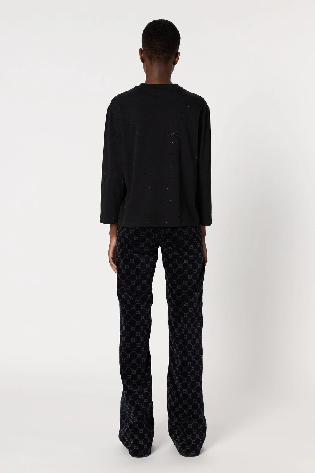 T-shirt en coton à paillettes - HERMINE - Ecru