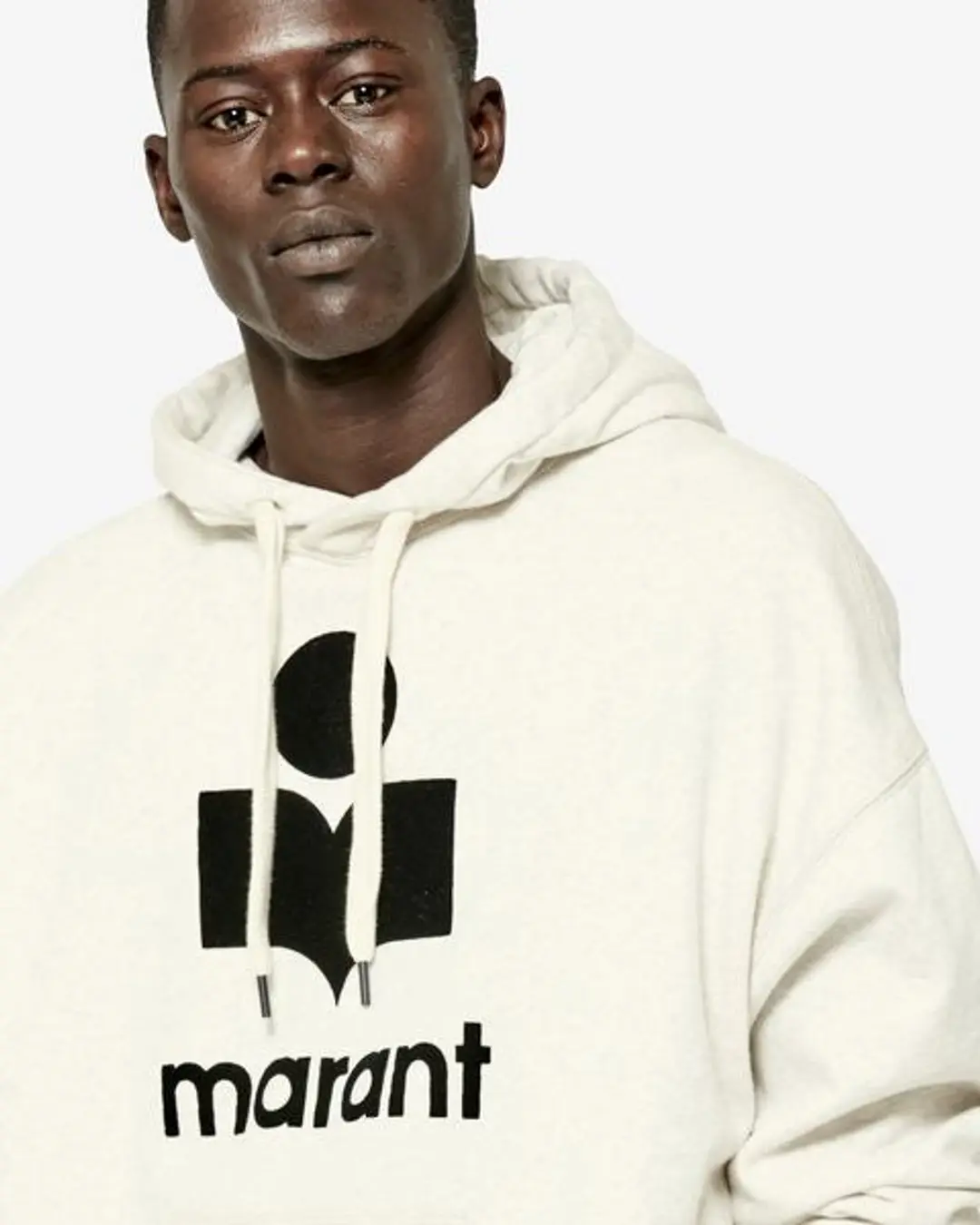 Sweatshirt Oversize A Capuche Logo Miley - Homme - Écru - Taille XL - 2