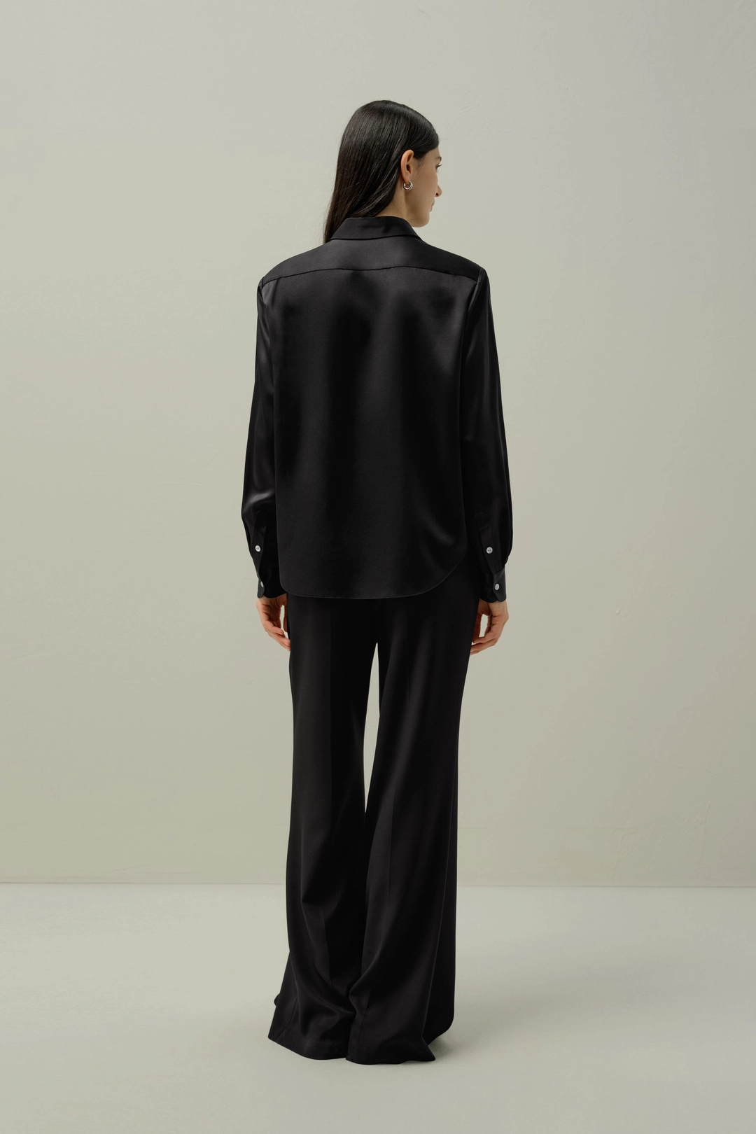LILYSILK Chemisier Femme Chic En Soie Lilysilk X Lydia Tomlinson Soie Lavable En Machine Modèle De Base Noir L