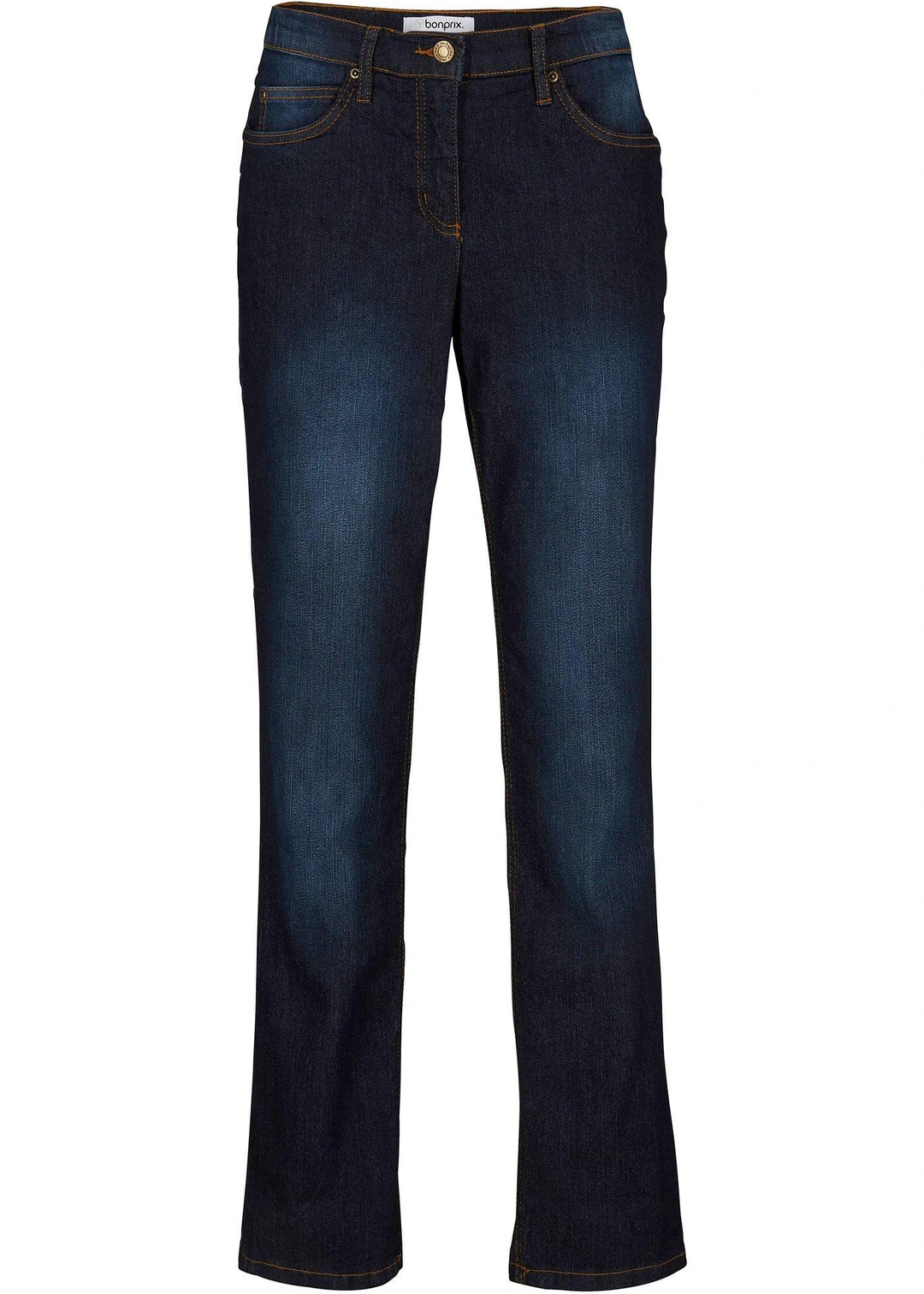 Jean droit taille mi-haute, extensible