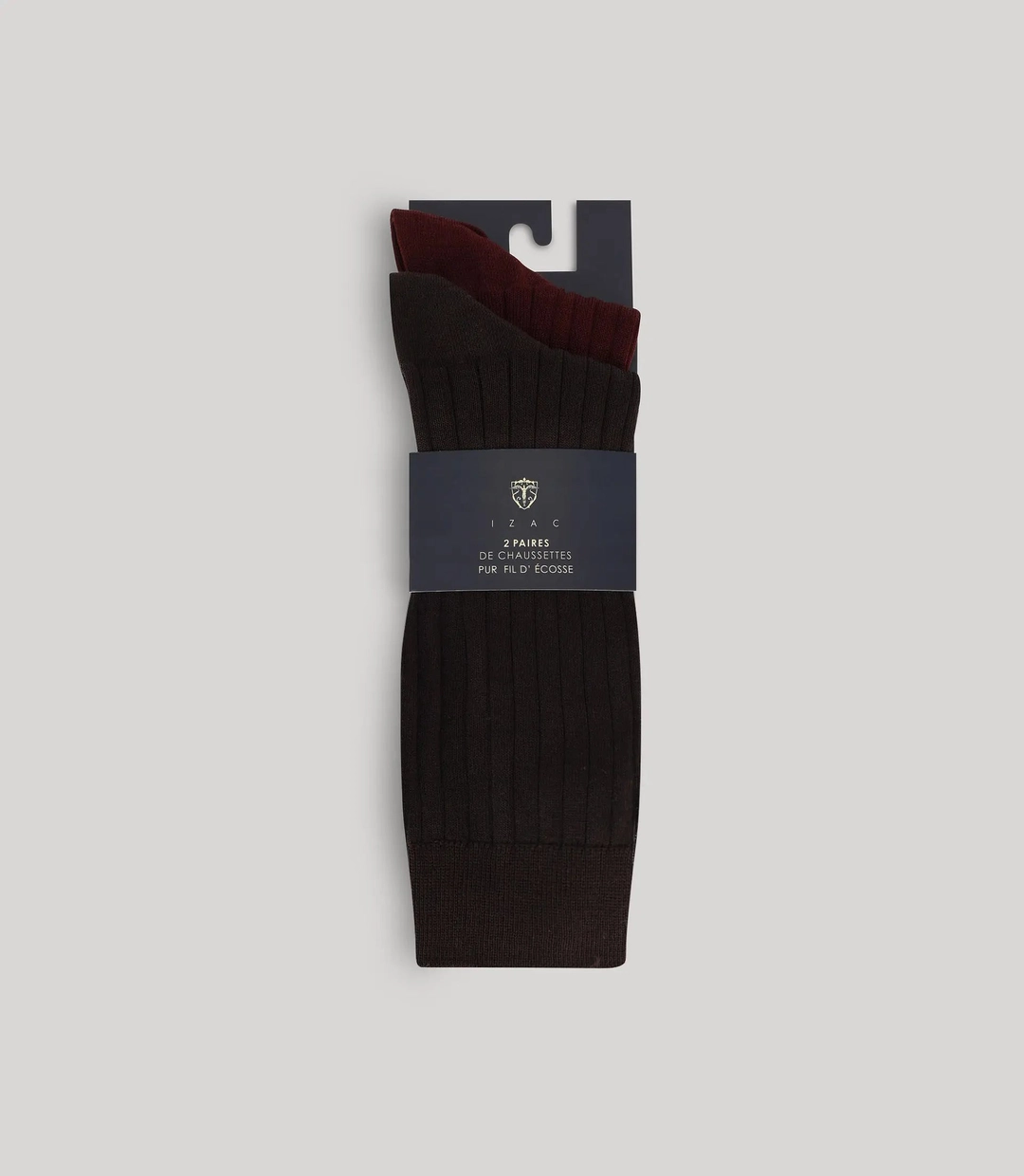 IZAC - Pack de chaussettes côtelées marron