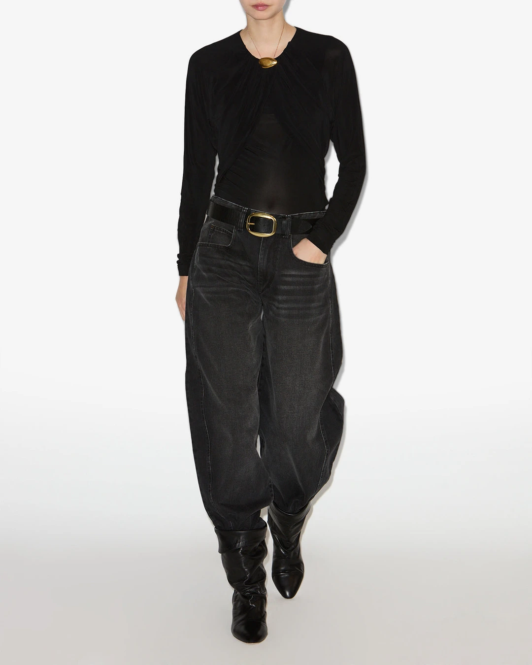 Pantalon Oriane - Femme - Noir Délavé - Taille 42 - 4