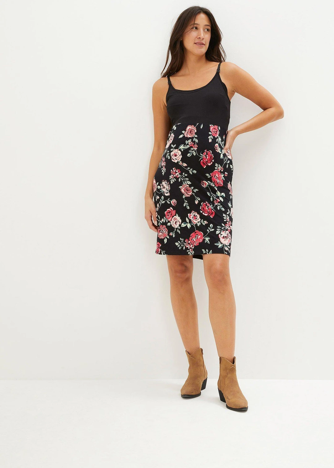 Robe de grossesse en viscose avec fonction allaitement