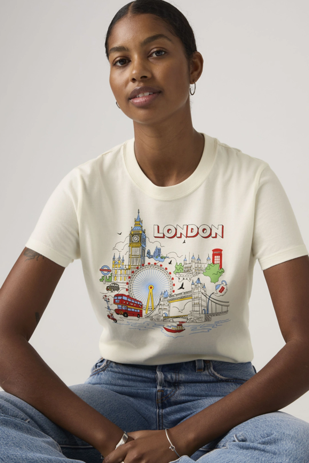 Levi's T Shirt Graphique Favorite - Femme - Blanc / London Egret - XS