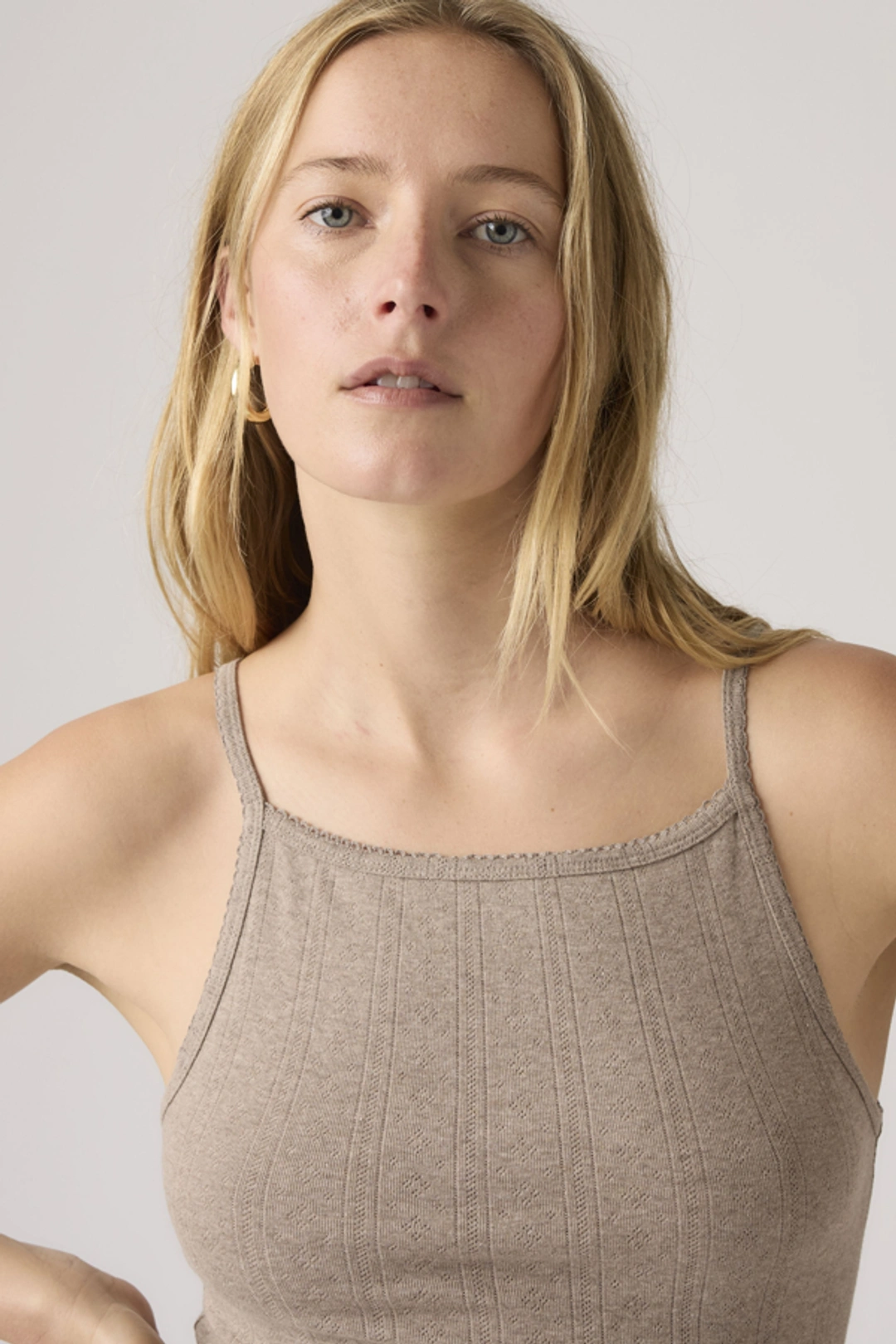 Levi's Dry Goods Débardeur Apron - Femme - Beige / Taupe Gray Heather Pointelle - XS - 2