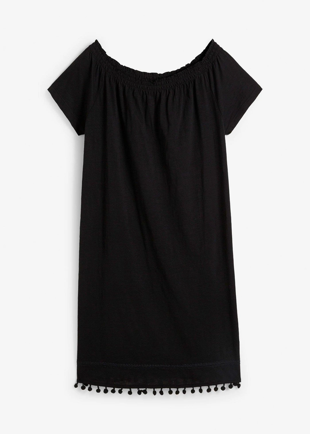 Robe à col Bardot en jersey 100% coton