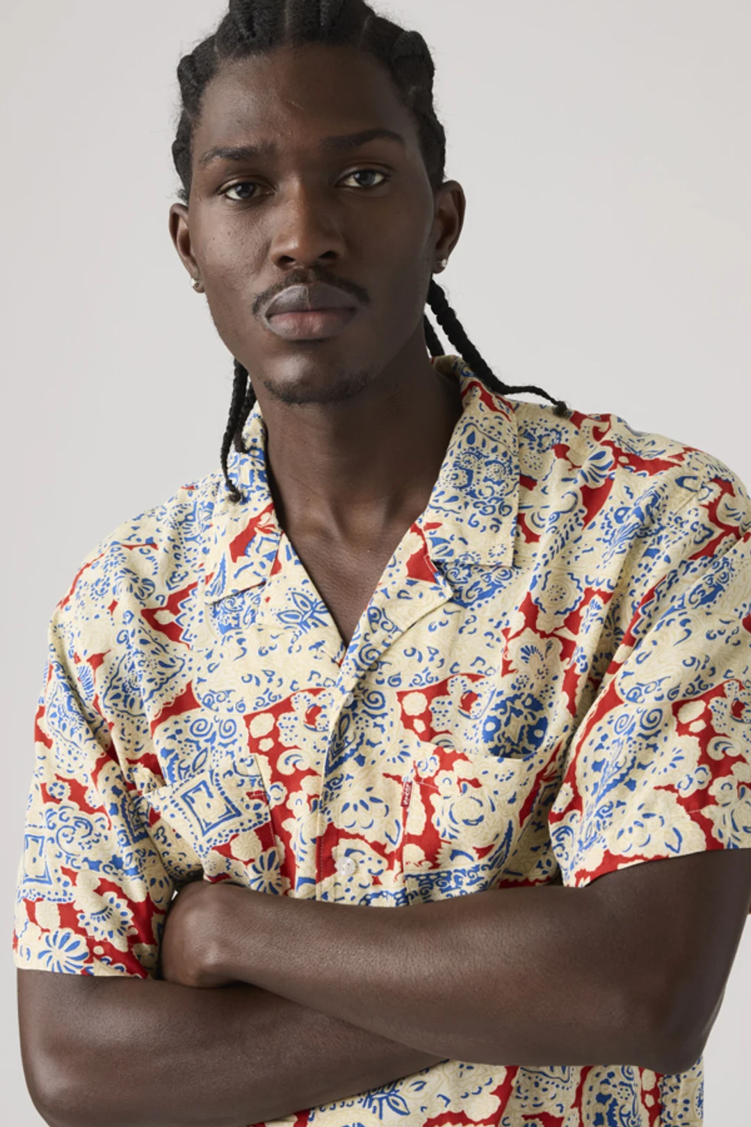 Levi's Chemise Manche Courte Classic Camp - Homme - Bleu / Jay Stripe Allure - S - 2