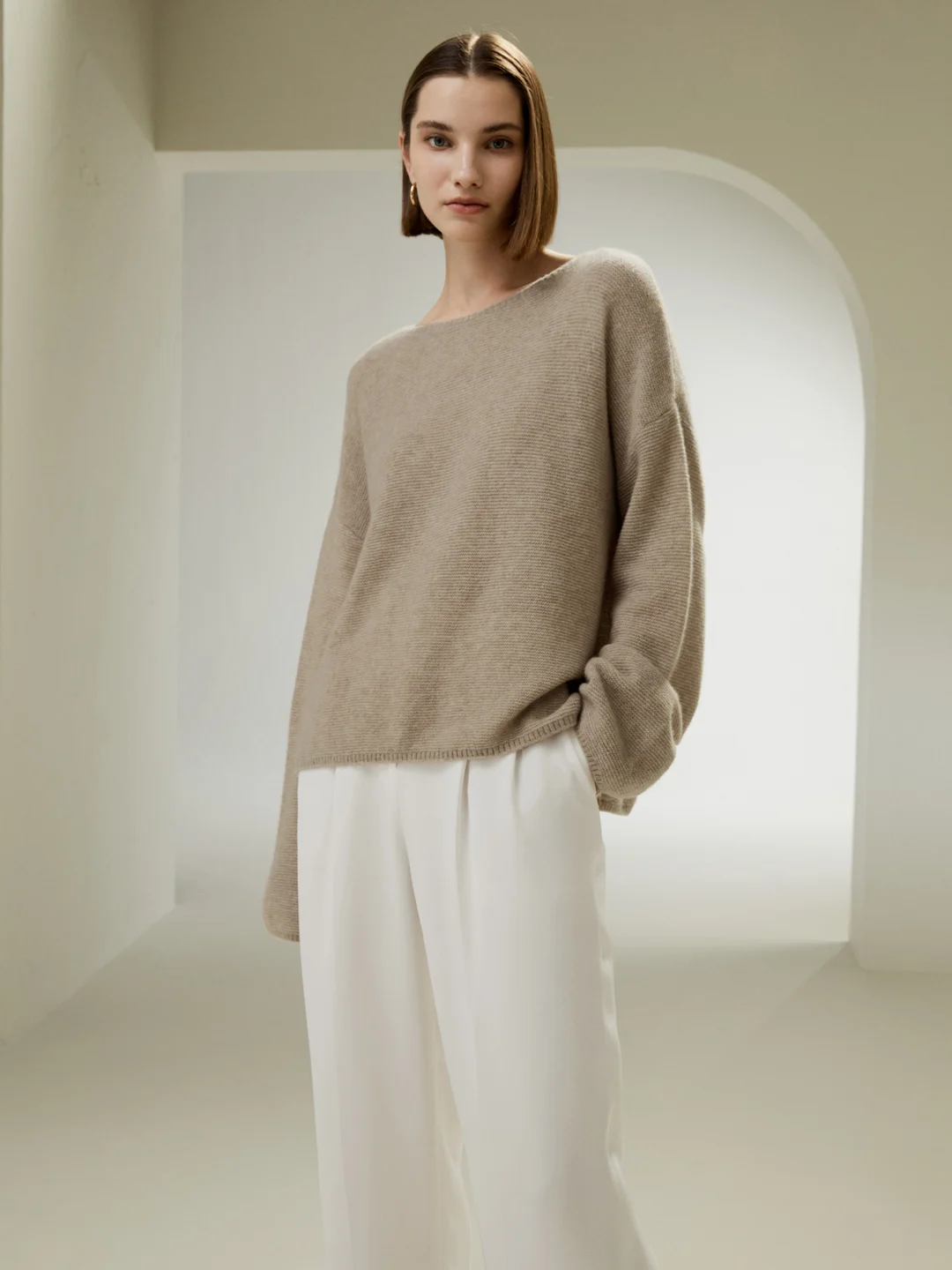 LILYSILK Pull Cachemire Et Soie Femme Rouge Stitch Jersey Inversé Soie Et Cachemire Cozy Et Confortable, Léger Et Doux S