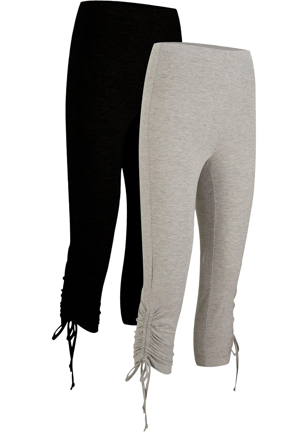 Lot de 2 leggings corsaire avec fronces