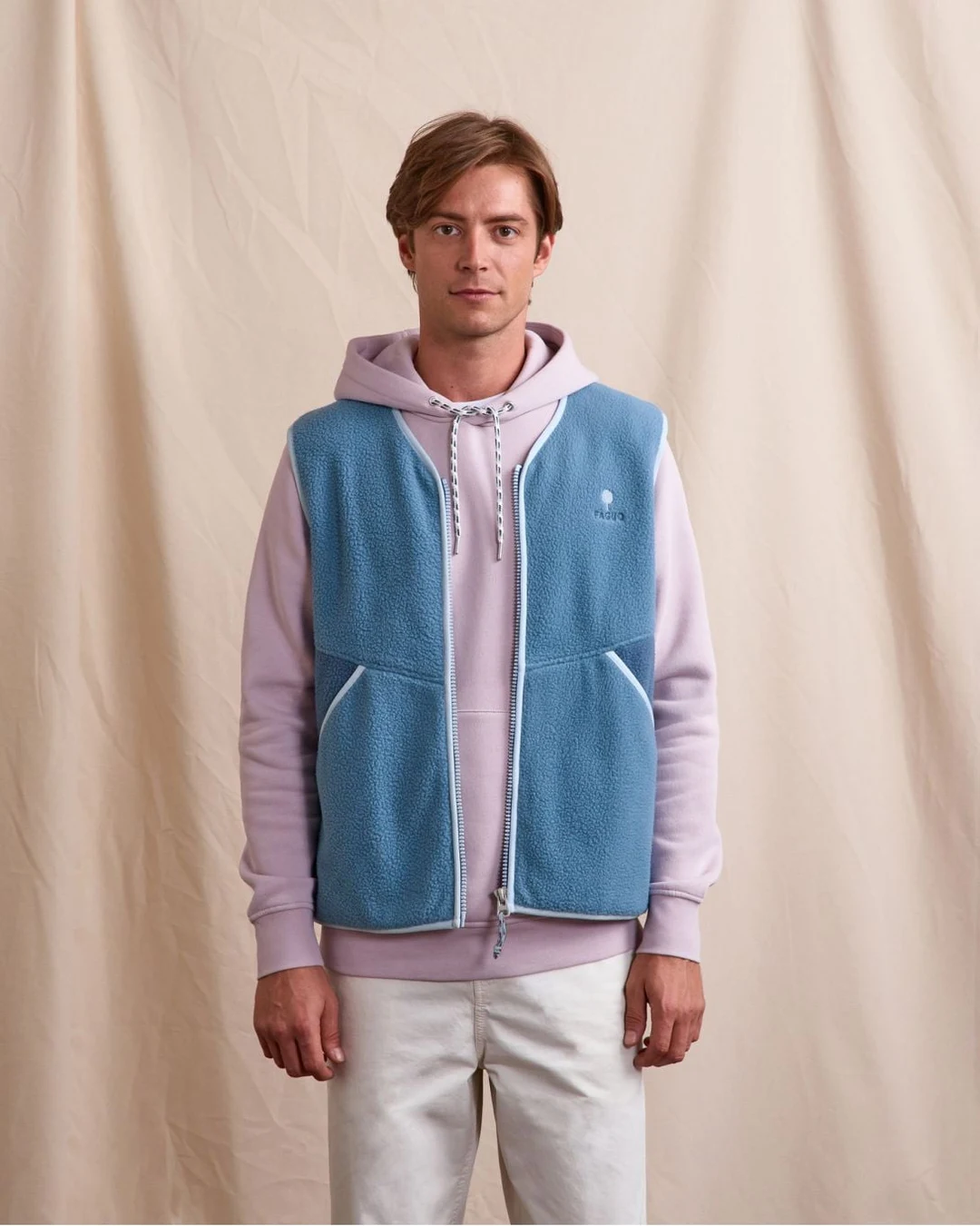 Veste polaire sans manches taupe - TEILLAY