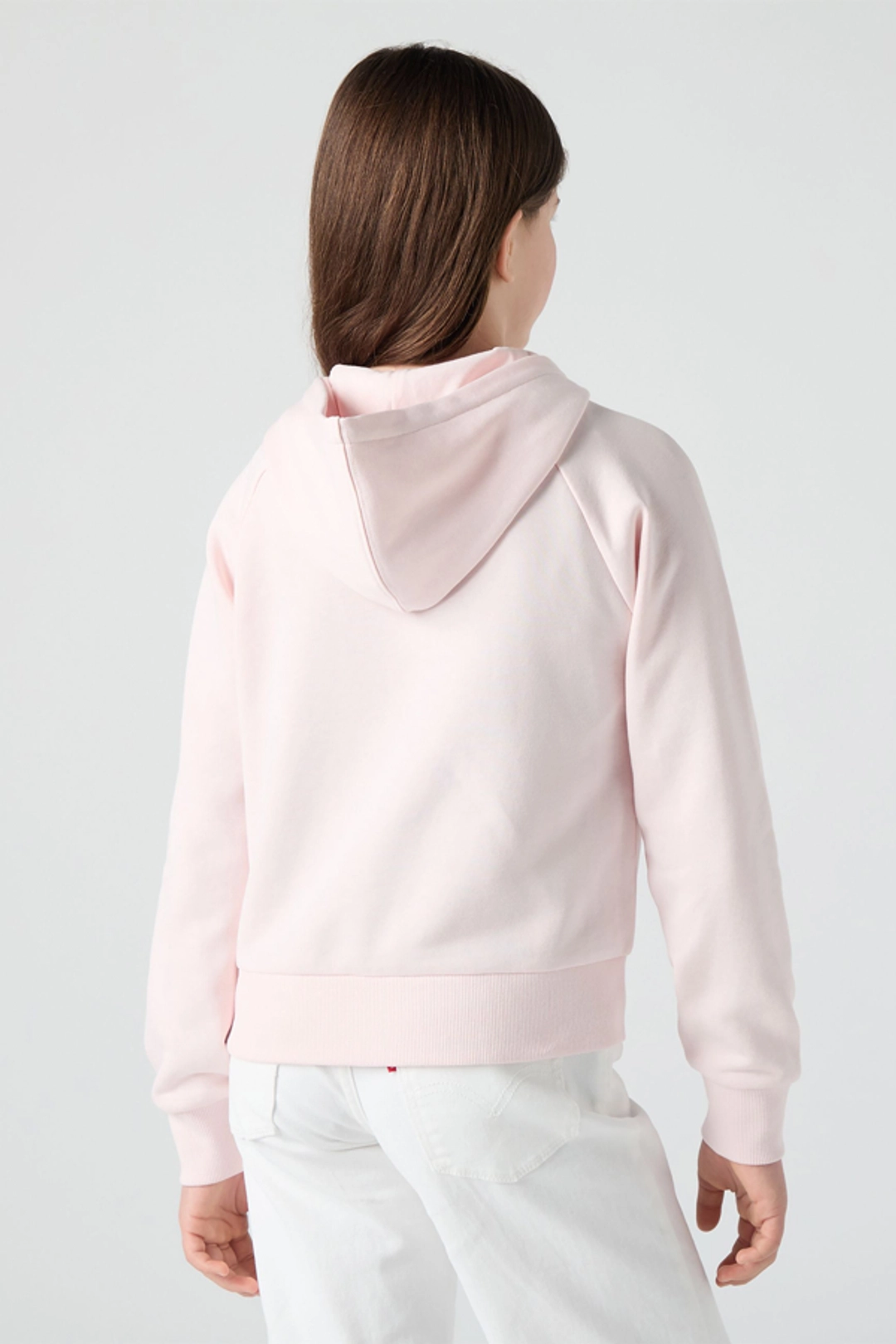 Levi's Teenager Ribbed Raglan Full Zip Hoodie - Femme - Rose / Crystal Pink - 14A - 2