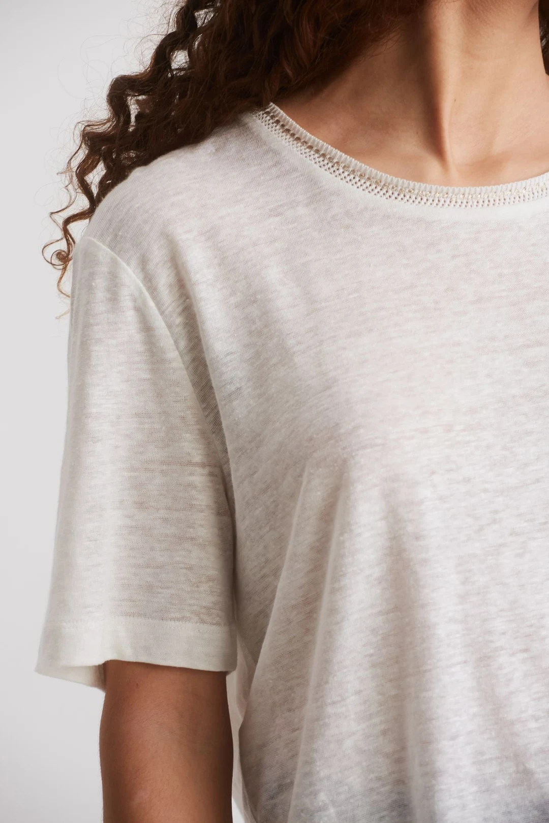 T-Shirt lin - AGNES - Blanc