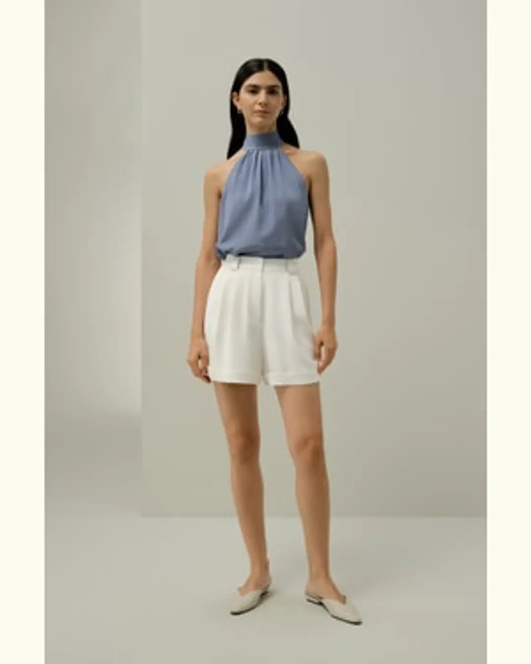 LILYSILK Shorts Soie Lilysilk X Lydia Millen Short Monaco Pure Soie Soie Infroissable Blanc Naturel 46