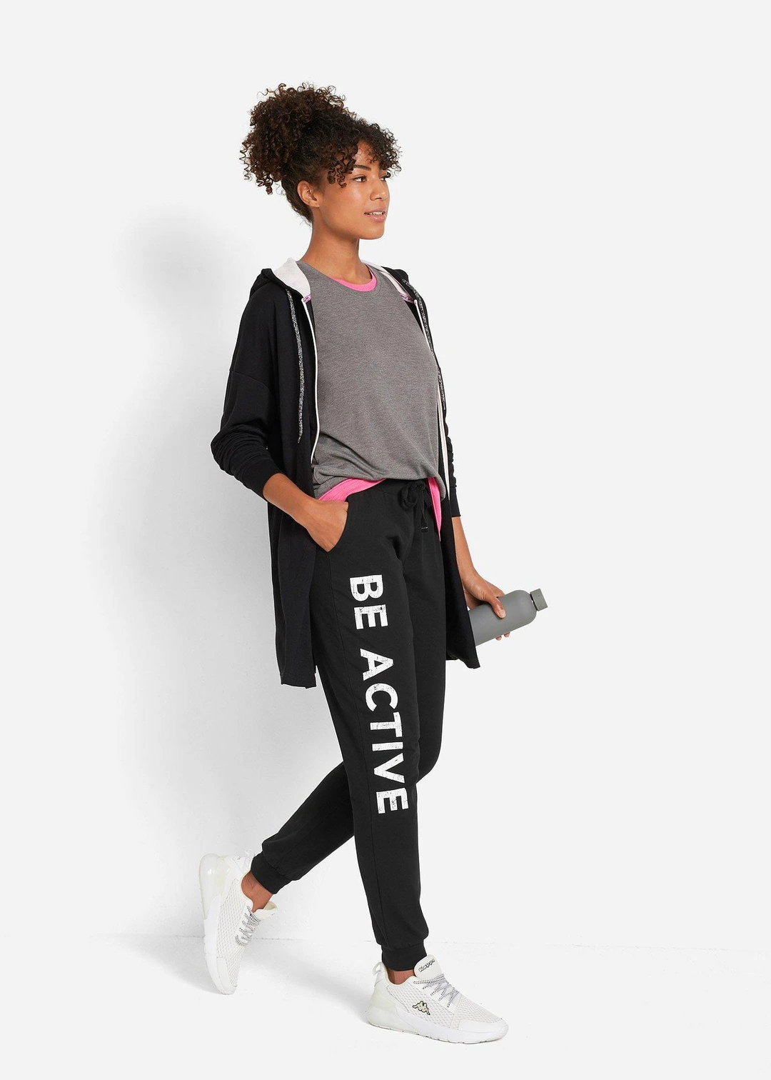 Pantalon de jogging en coton avec imprimé, loose - 2