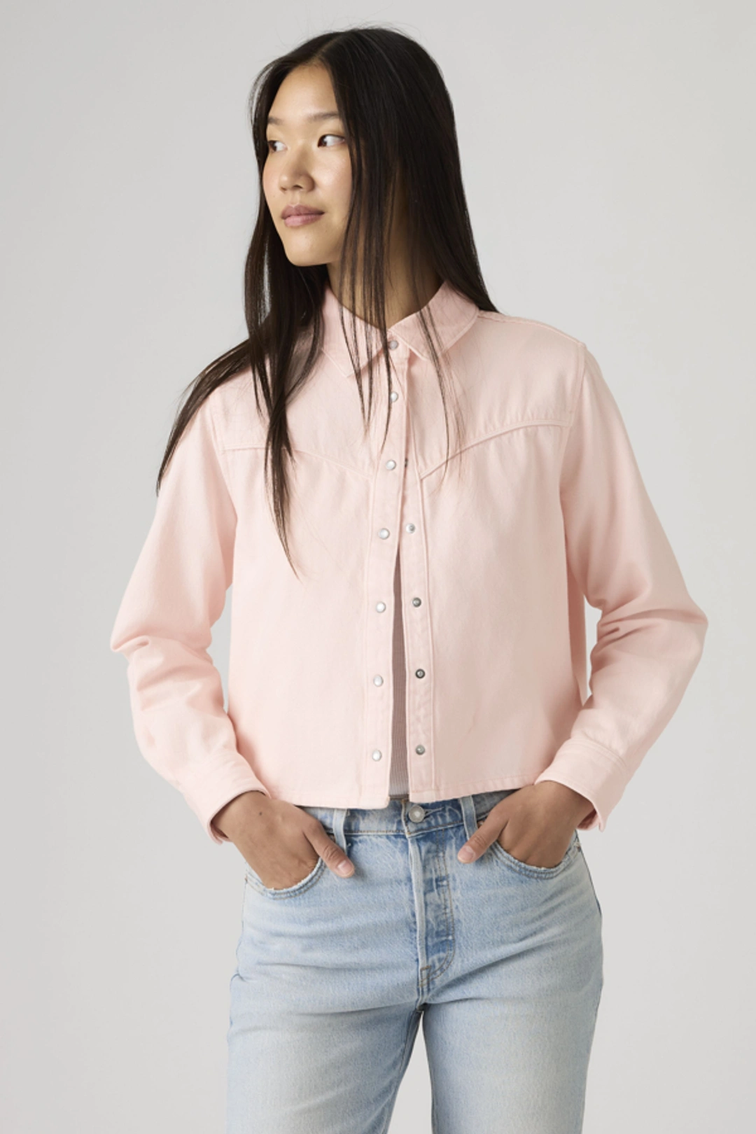 Levi's Veste Chemise Logan - Femme - Bleu / Tencel Dark Nights - XS