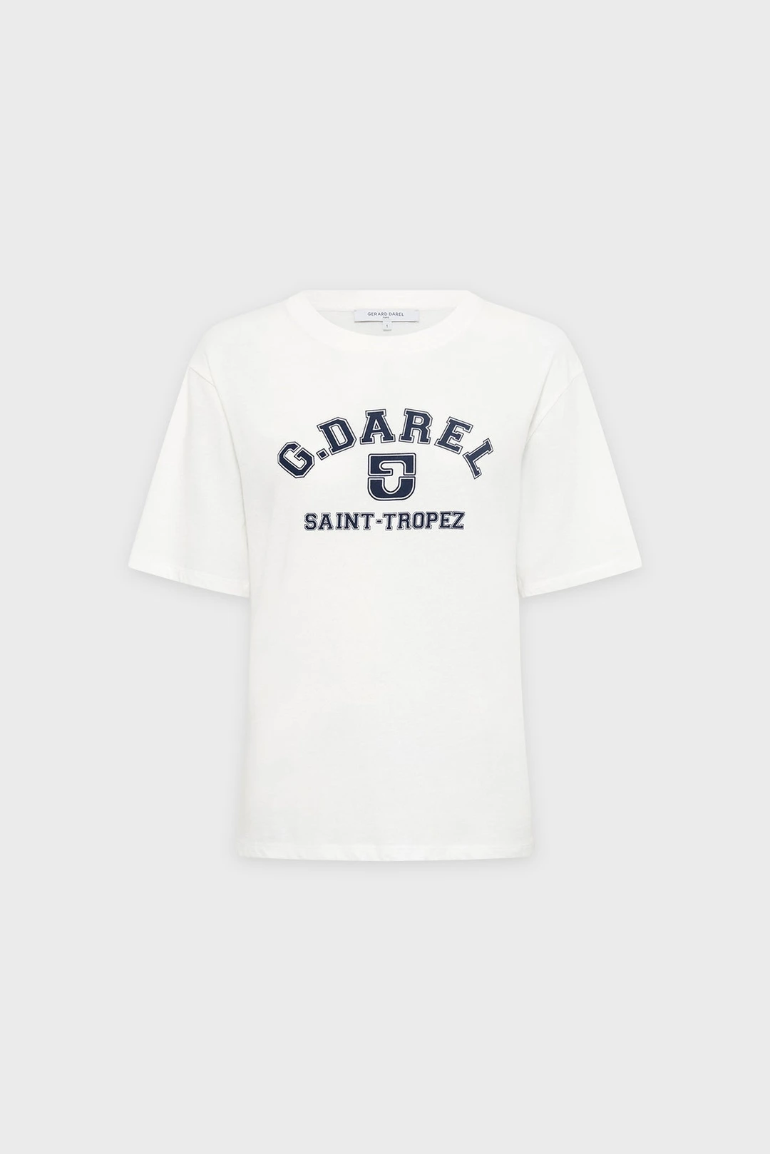 T-shirt en coton à inscription - Ecru