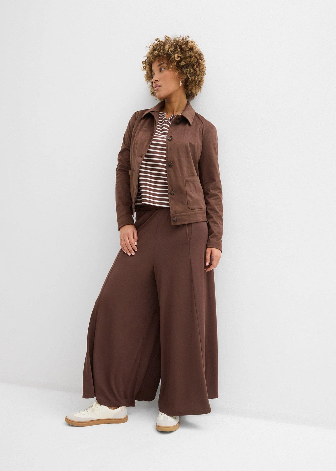 Jupe-culotte en jersey, jambes larges - 2