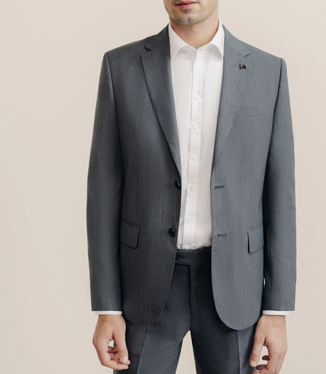 IZAC - Costume 100% laine gris