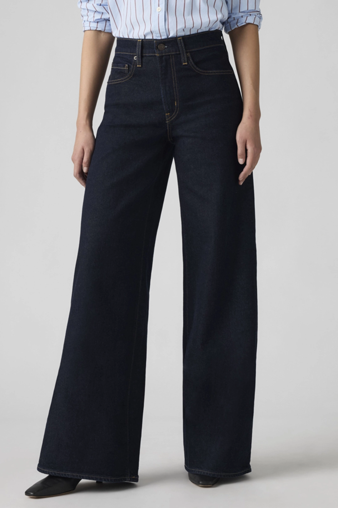 Levi's Jean 728 Taille Haute Wide Leg - Femme - Noir / Rodeo Princess - 34X30 - 2
