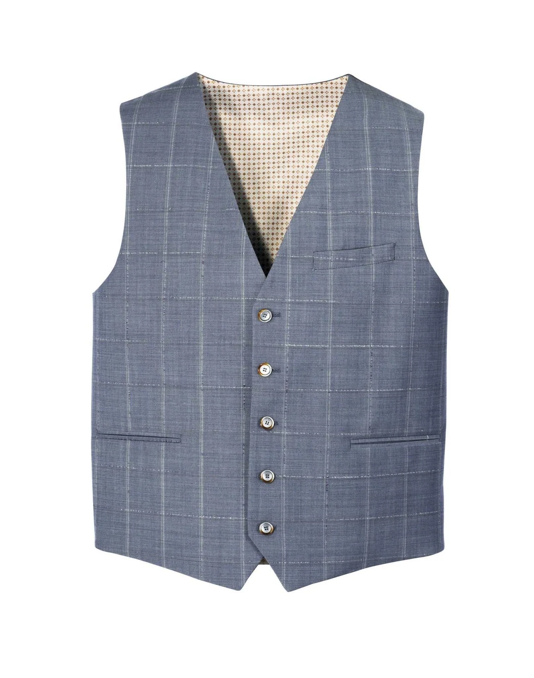 IZAC - Gilet ville carreaux-fenêtre gris
