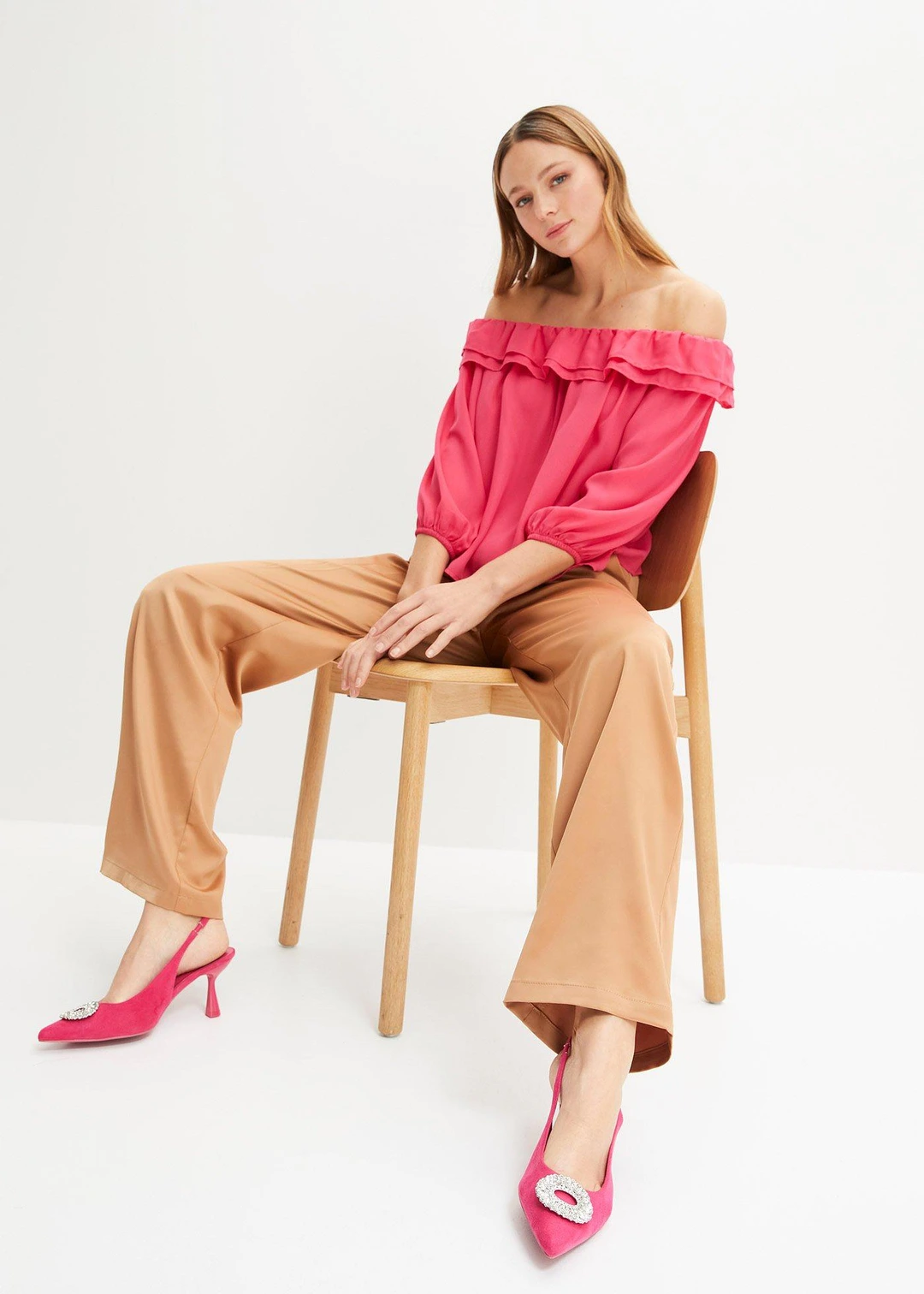 Blouse Carmen en polyester