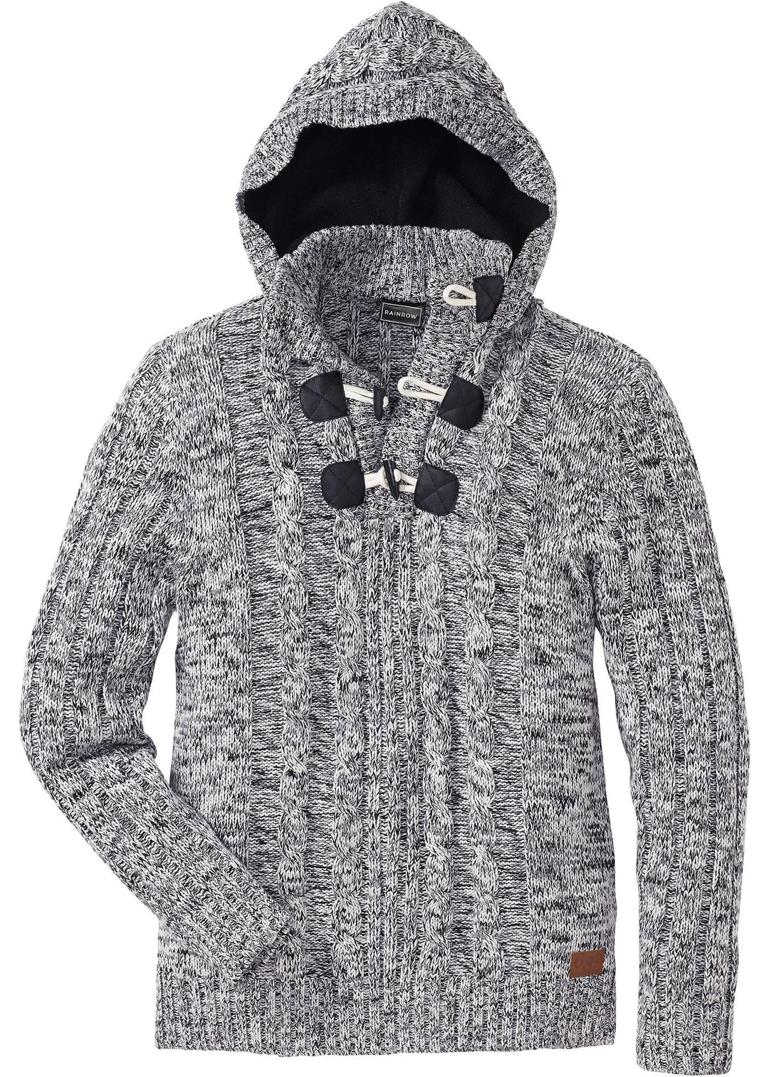 Pull à capuche en grosse maille de coton mélangé