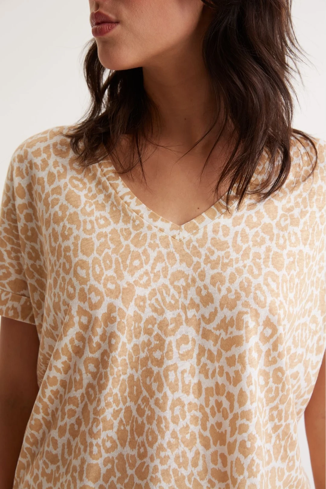 T-shirt oversize imprimé léopard - AIRELLE - Ocre - 2