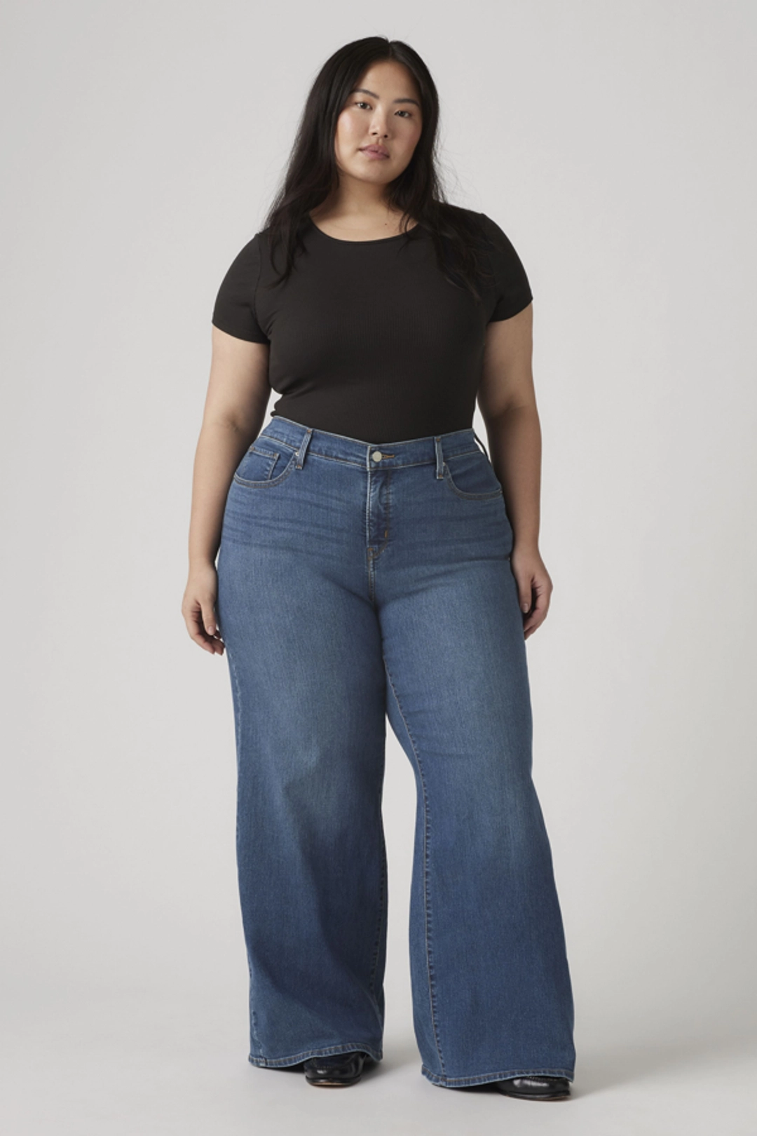 Levi's Jean 318 Galbant Wide Leg (grandes Tailles) - Femme - Noir / Soft Black - 22S - 2