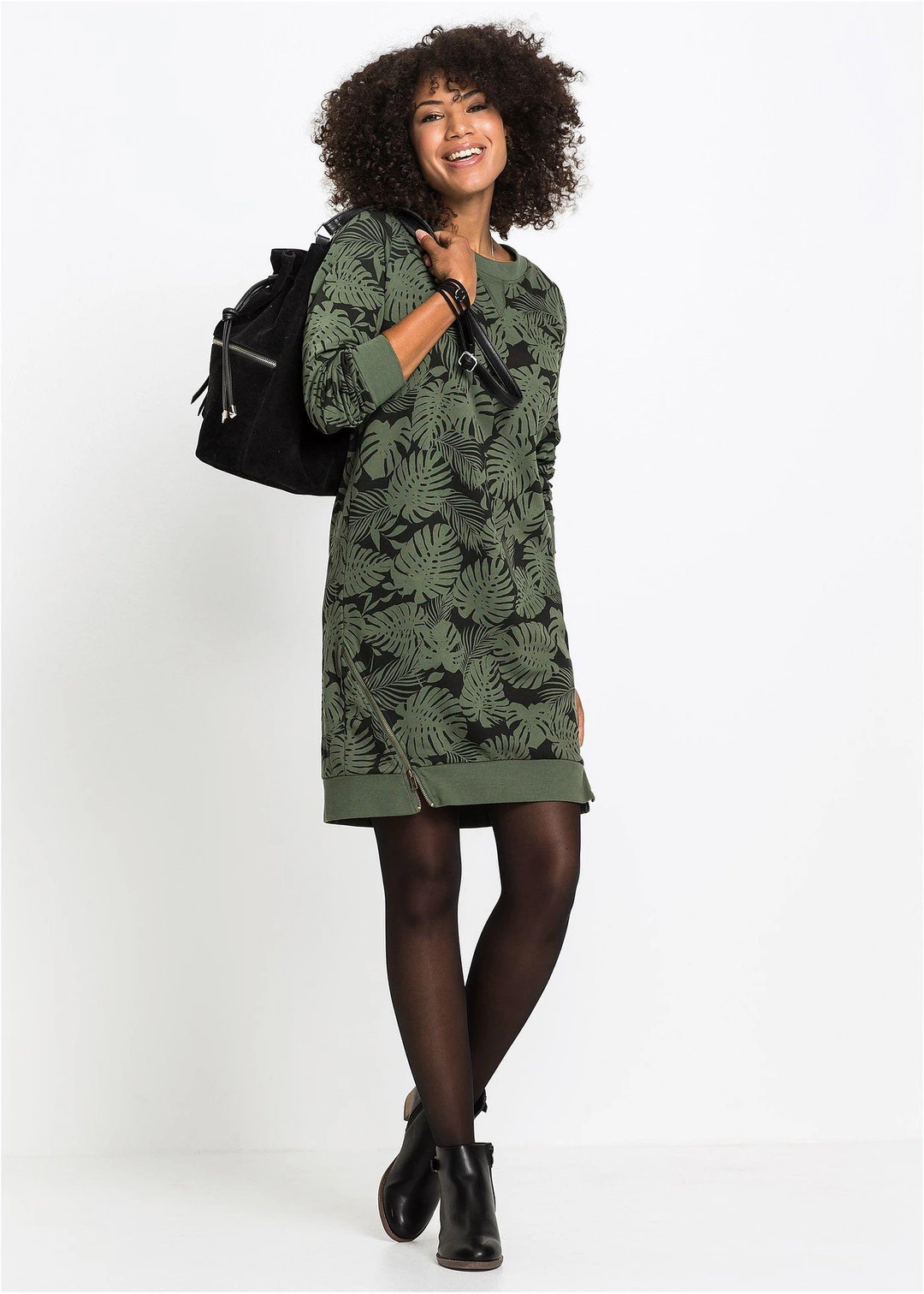 Robe imprimée en molleton - 2