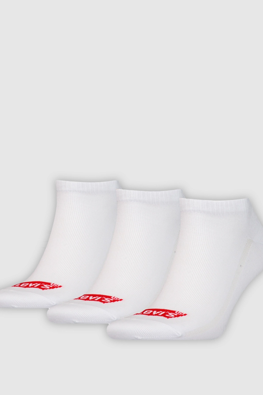 Levi's Chaussettes Basses En Coton Recyclé Logo Batwing Lot De 3 - Homme - Blanc / White - 43