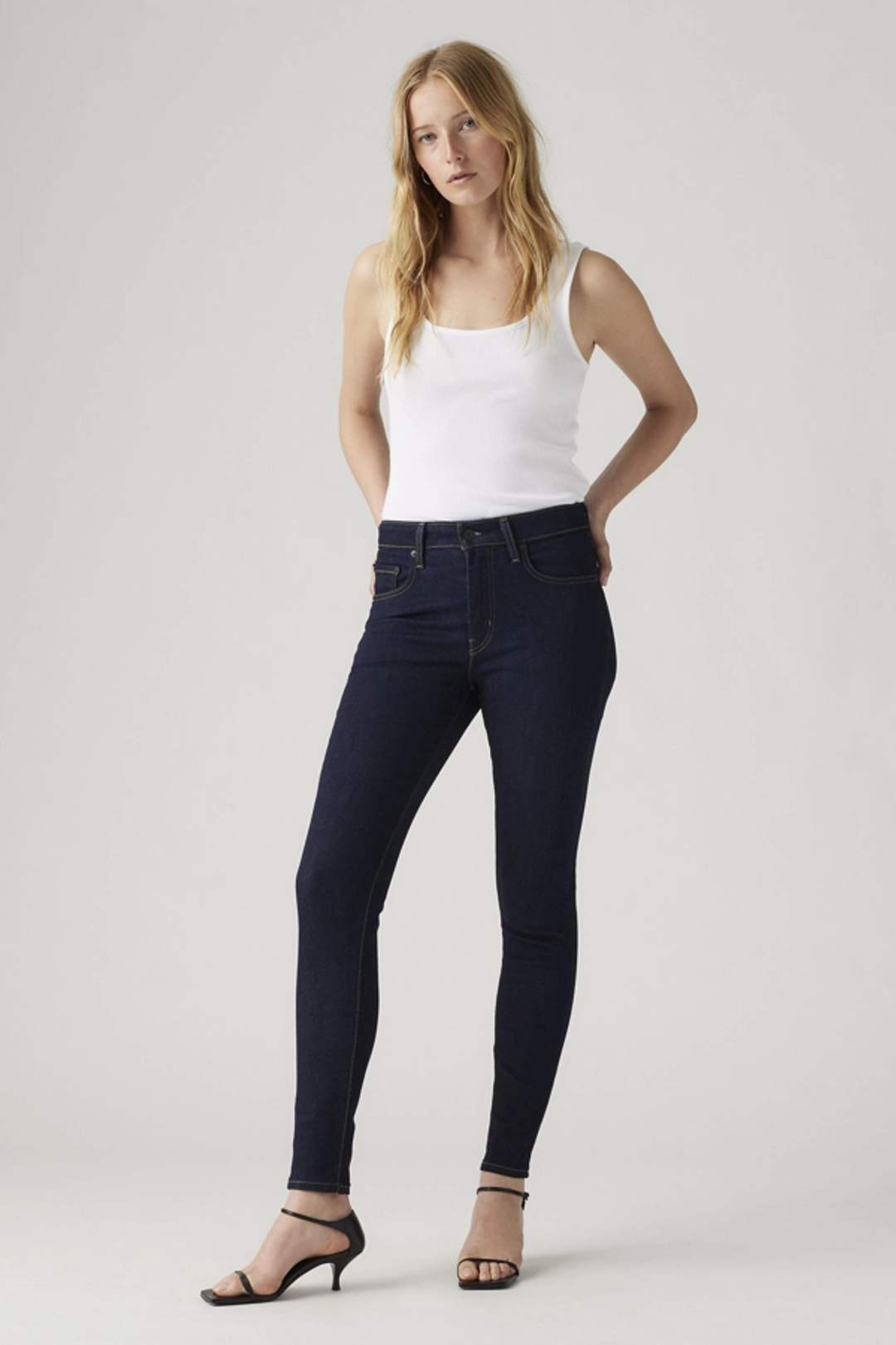 Levi's Jean Skinny 721 À Taille Haute - Femme - Noir / Black Worn In - 25X32