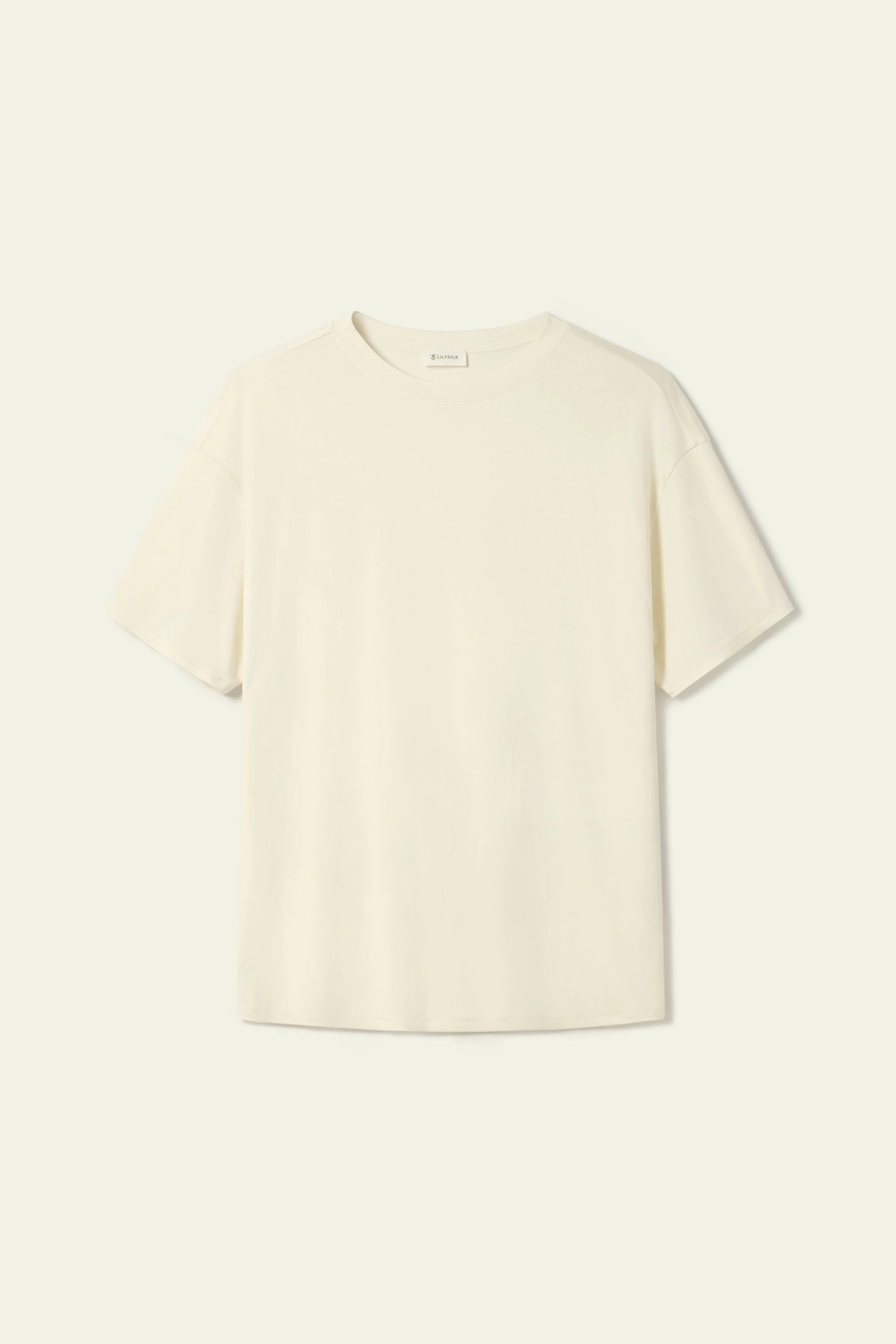 LILYSILK T-Shirt En Jersey De Soie Coupe Décontractée Jersey De Soie Doux Pour La Peau, Confortable Et Durable Noir L
