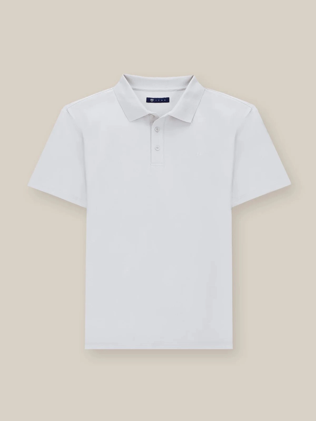 IZAC - Polo boutonné blanc