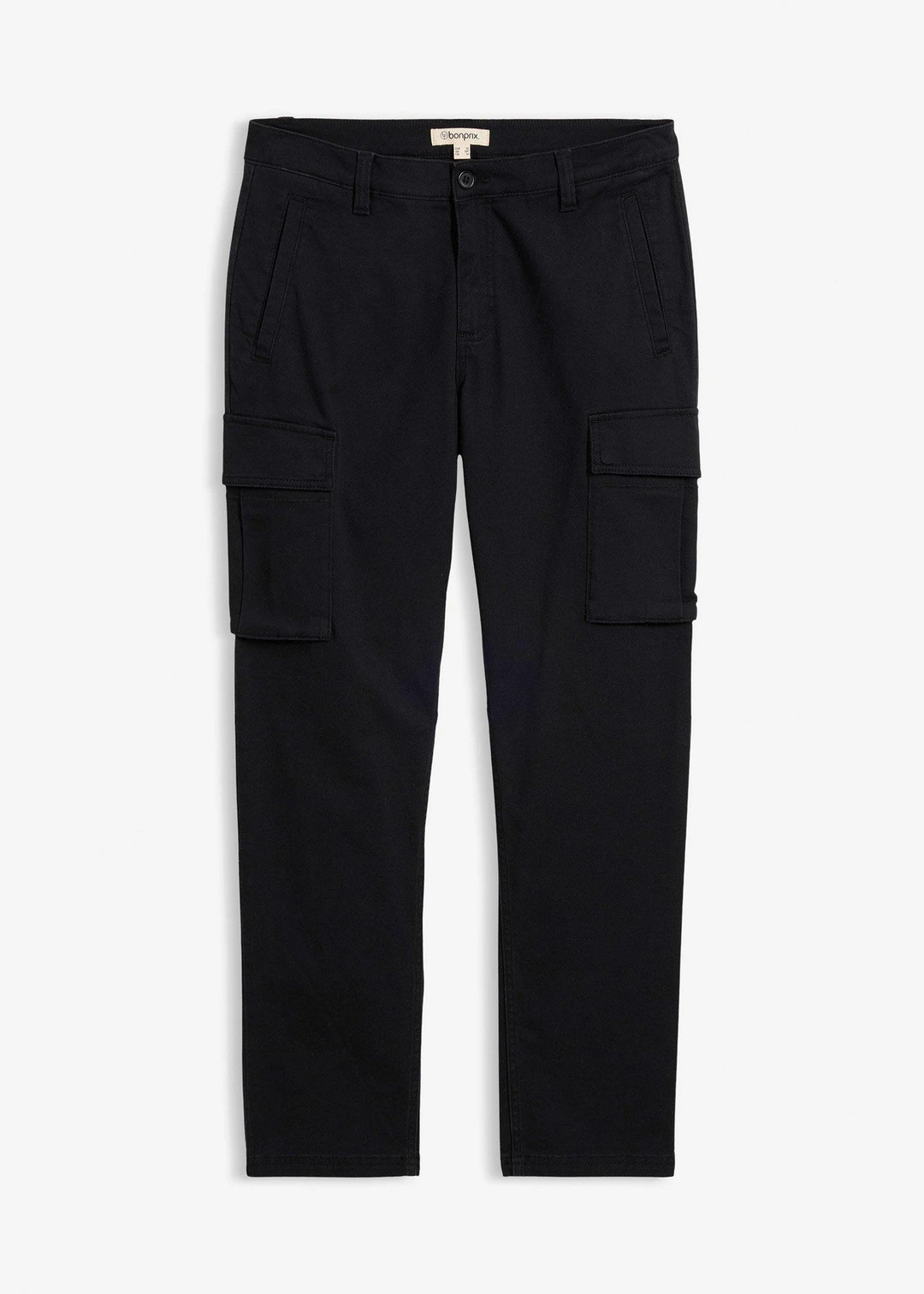 Pantalon cargo regular en coton extensible et robuste, droit