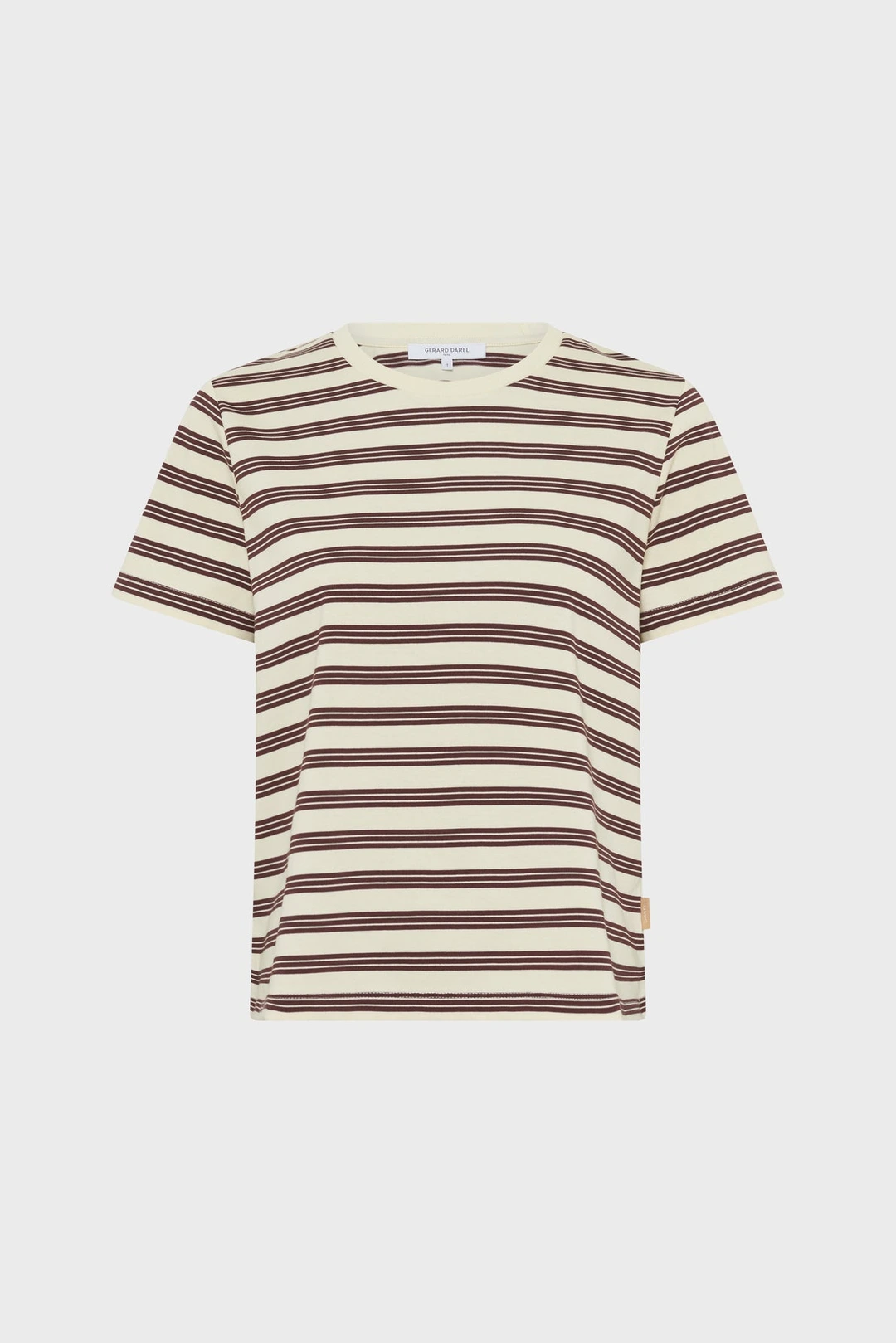 T-shirt rayé en coton - MAYSANE - Marron - 5