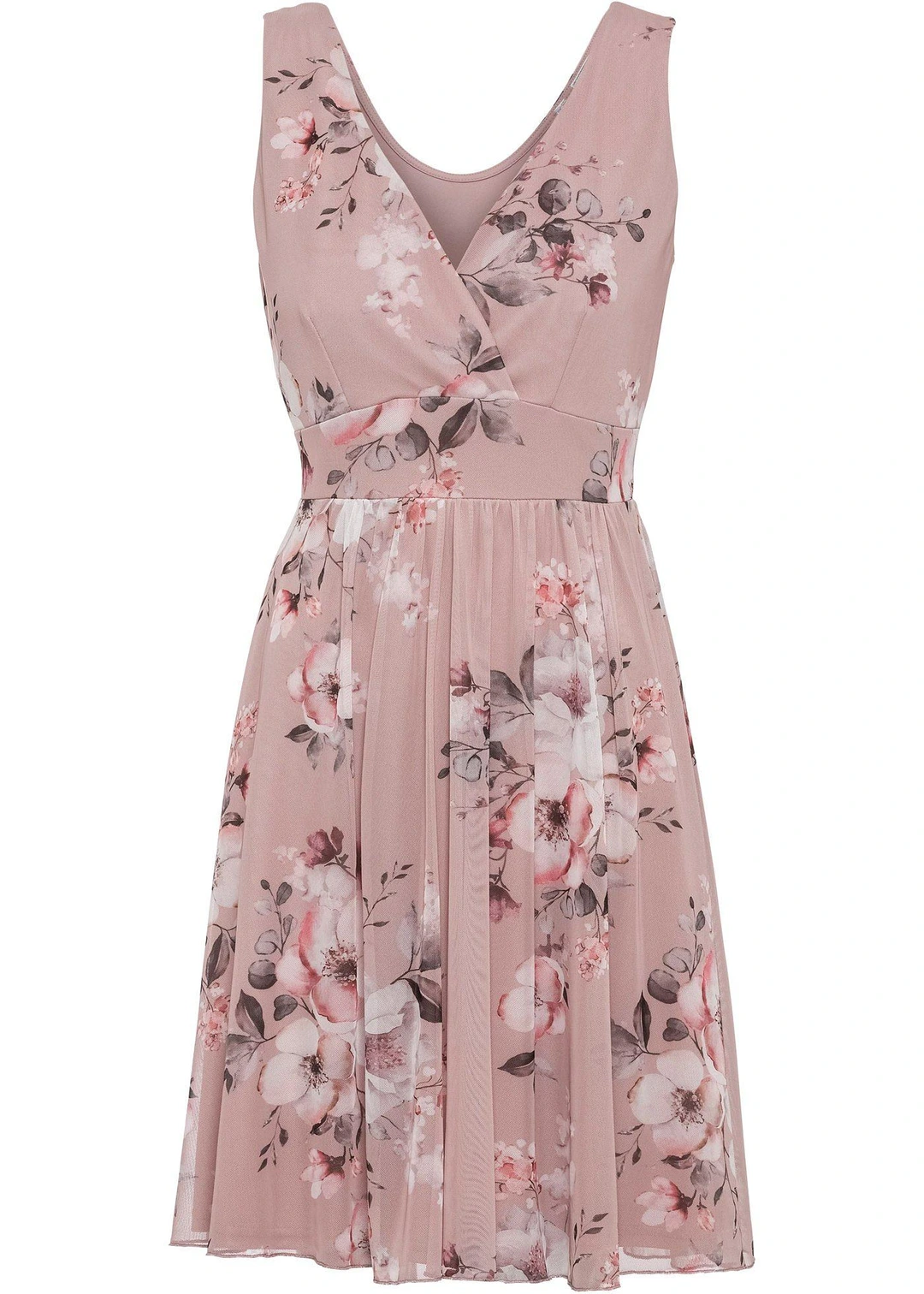 Robe courte à décolleté plongeant