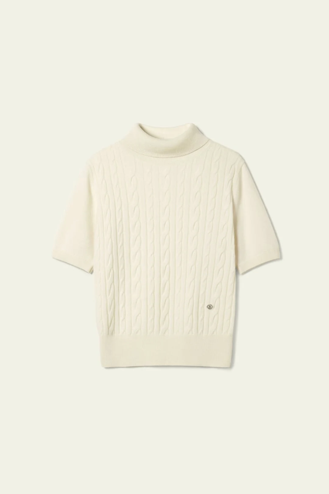 LILYSILK Pull Femme en Bébé Cachemire Doux Col Roulé à Manches Courtes Taille L