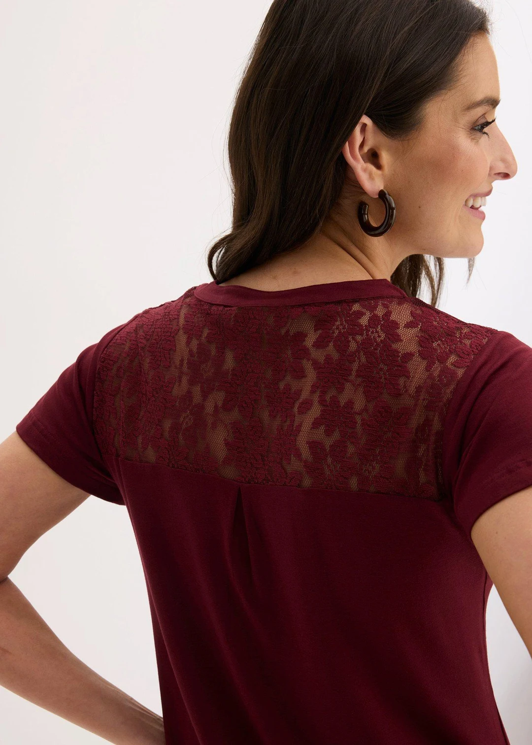 T-shirt col tunisien en viscose majoritaire - 3