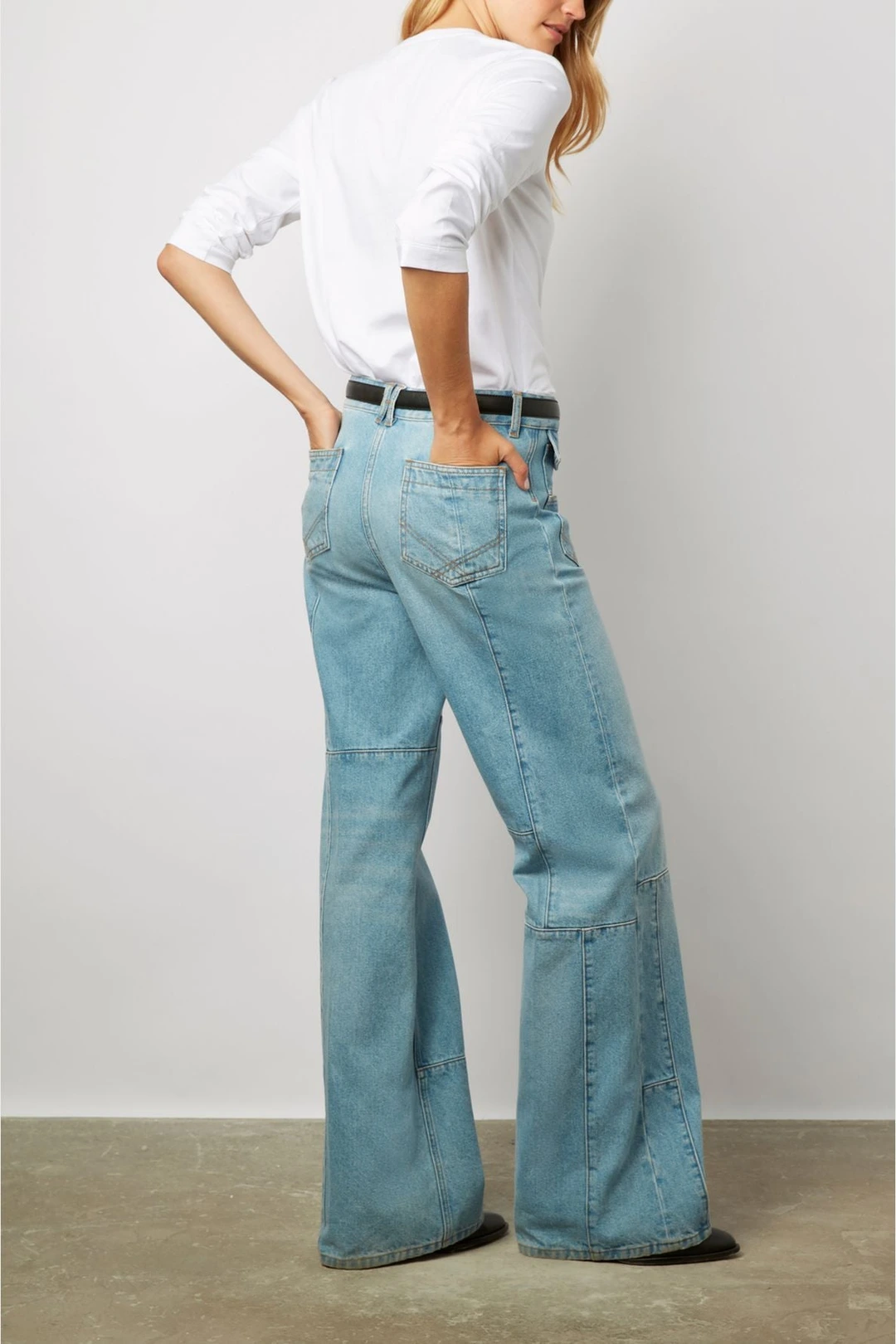 T-shirt col rond uni et diamants - ADONIS - Blanc - 2