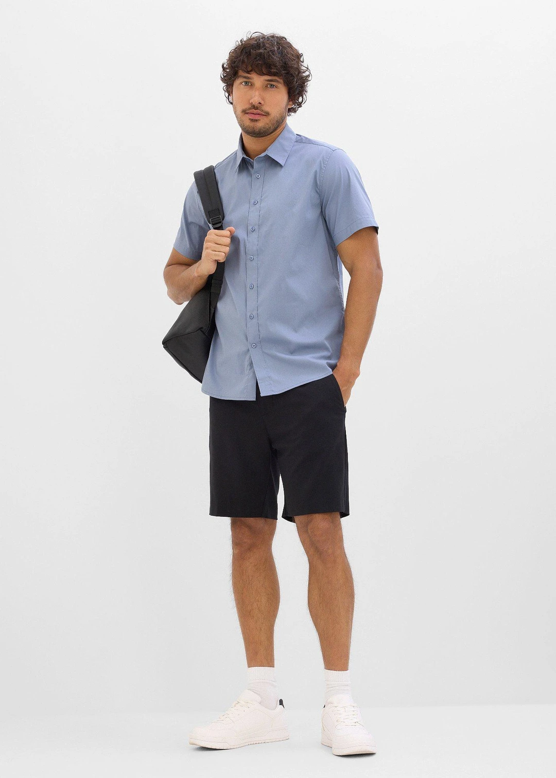Chemise manches courtes extensible, slim - 2