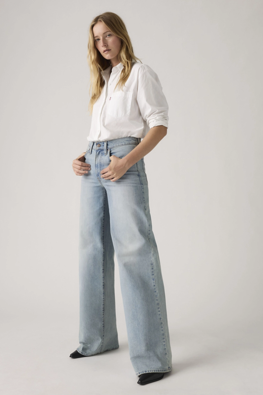Levi's Jean 728 Taille Haute Wide Leg - Femme - Noir / Rodeo Princess - 34X30