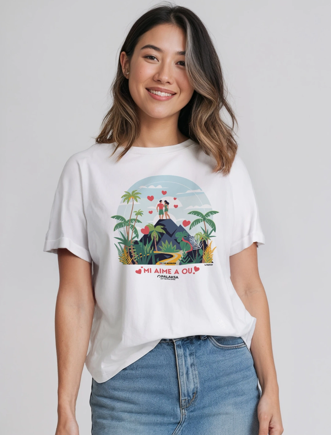 T-shirt Femme – Mi Aime A Ou – Qualité Premium Bio