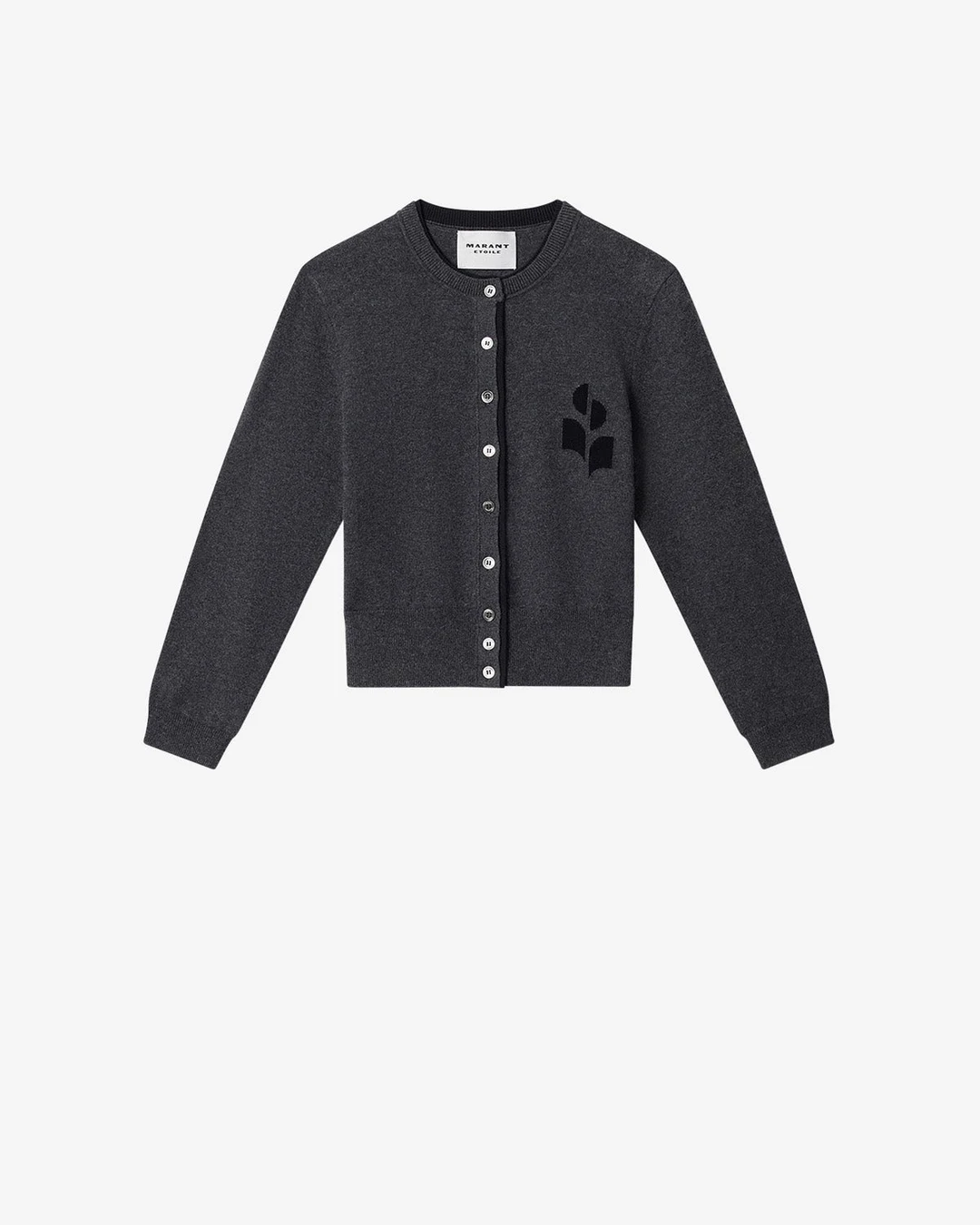 Cardigan Logo Lona - Femme - Anthracite-noir - Taille 40 - Marant Étoile