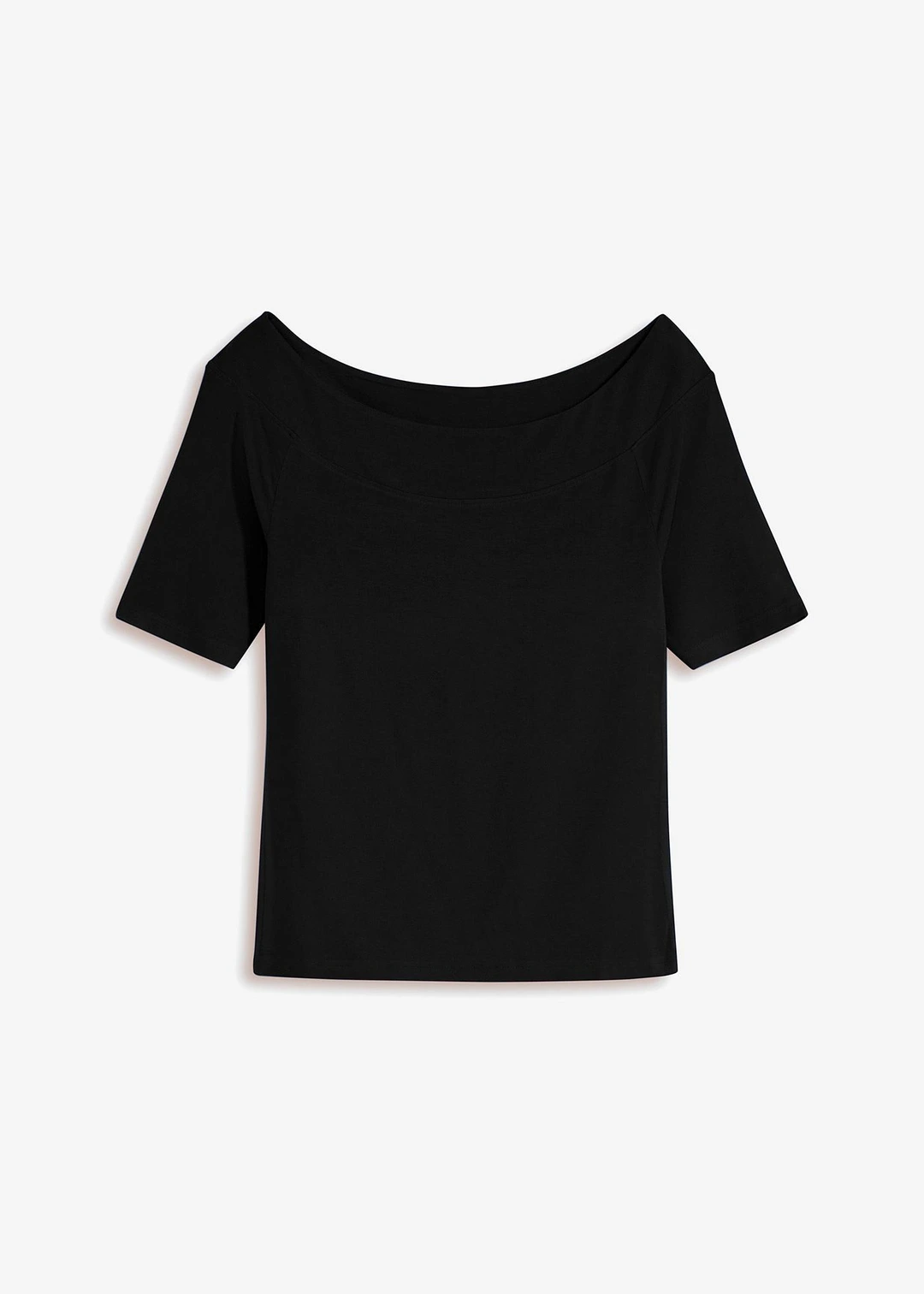 T-shirt encolure Bardot en viscose extensible